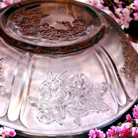 VINTAGE Sharon Cabbage Rose Candy Trinket Nut Dish Pale Pink - Picture 3 of 3